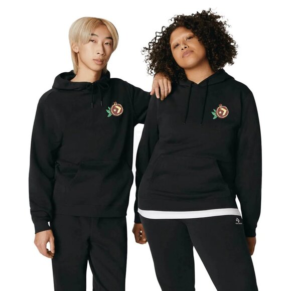 Chuck Taylor All Star Converse Pomegranate Hoodie Mens Size XL BLACK NEW - Picture 6 of 7